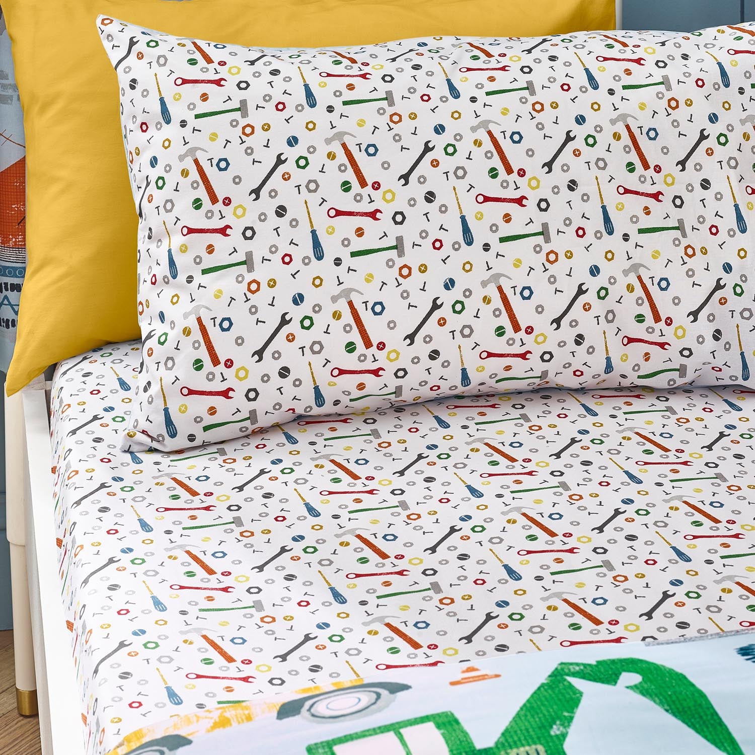 The Home Collection Kids Digger Dreaming Fitted Sheet 1 Shaws Department Stores