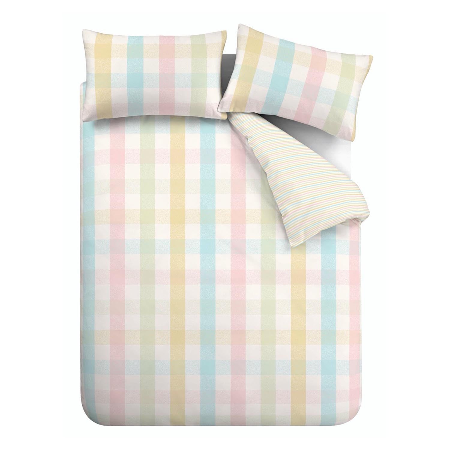 The Home Collection Pastel Check Duvet Cover Set 5 Shaws Department Stores