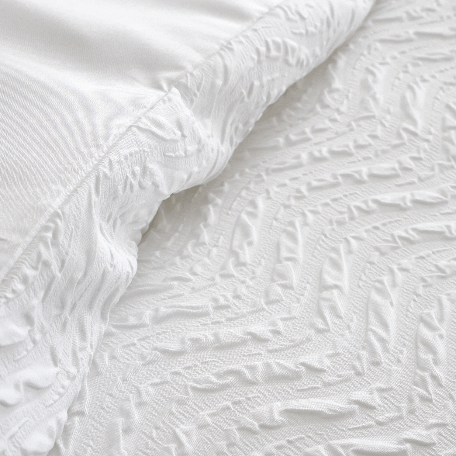 The Home Collection Textured Wave Duvet Cover Set - White 3 Shaws Department Stores