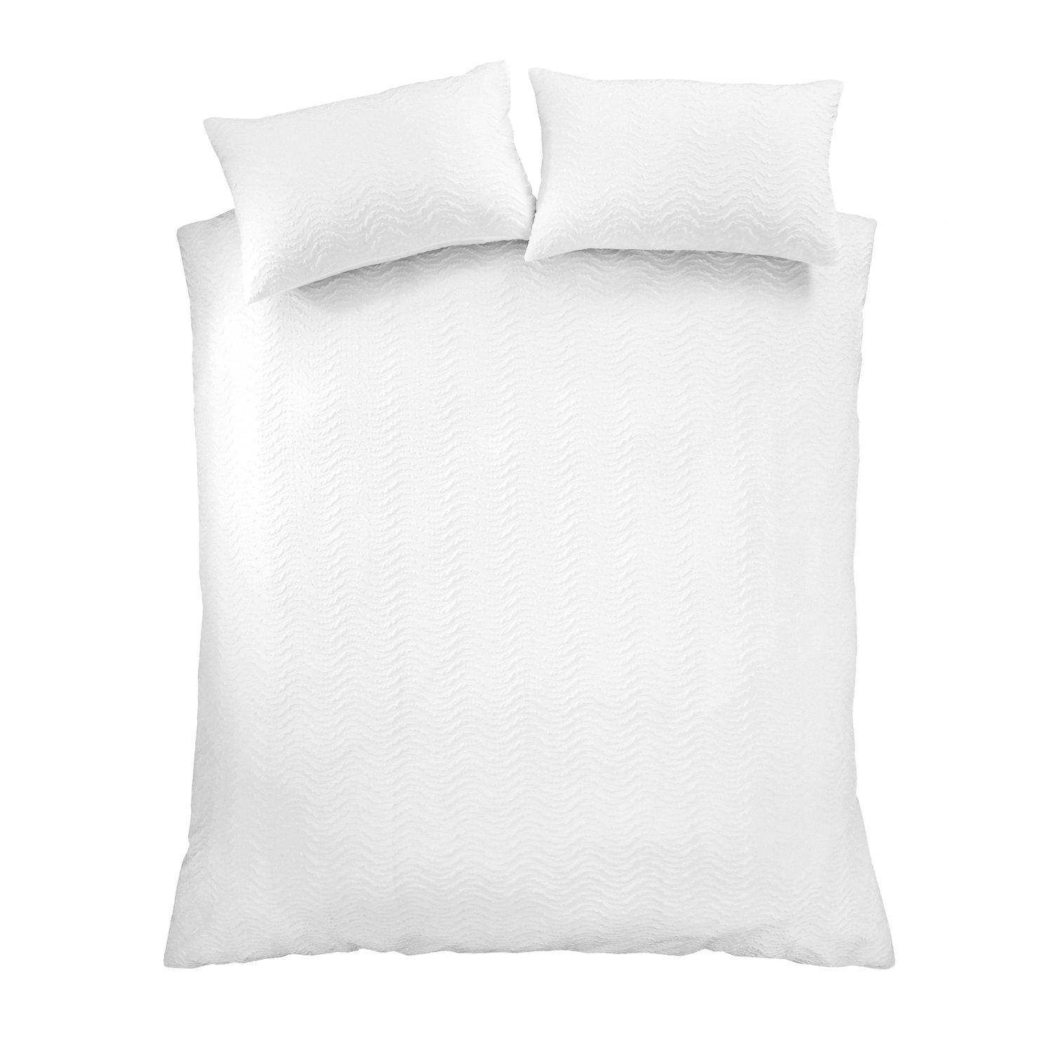 The Home Collection Textured Wave Duvet Cover Set - White 5 Shaws Department Stores