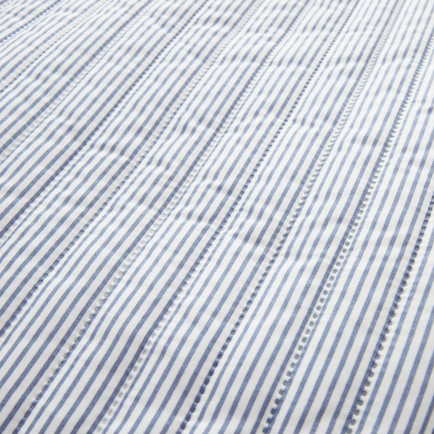 The Home Collection Stripe Quilted Reversible Bedspread 220x230cm - Blue 3 Shaws Department Stores
