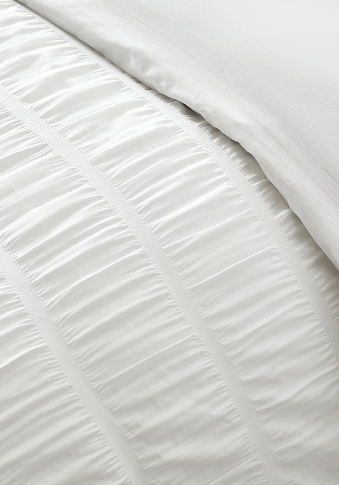 The Home Collection Textured Seersucker Frill Duvet Cover Set 3 Shaws Department Stores