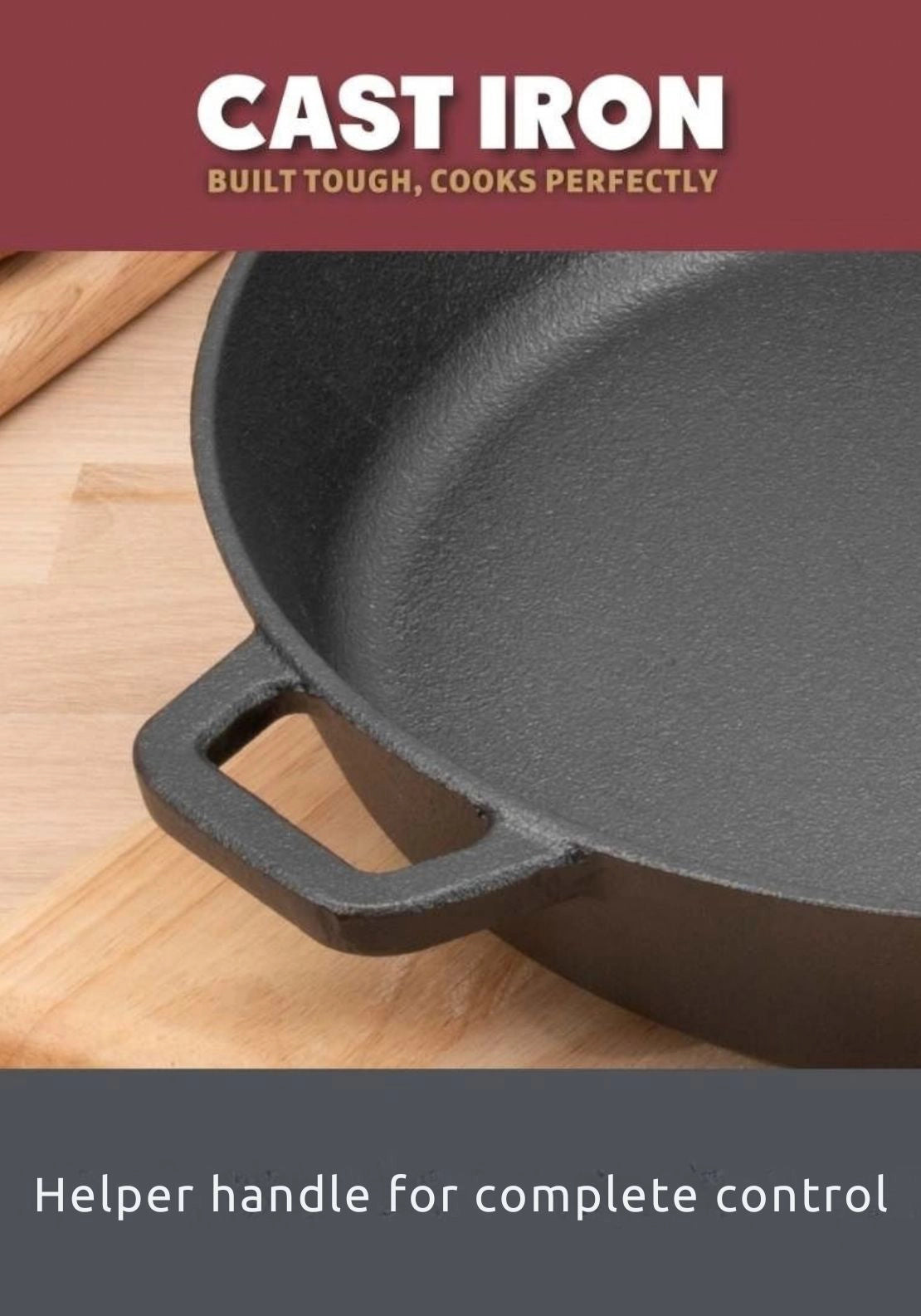 Cast Iron Skillet 26cm - Black