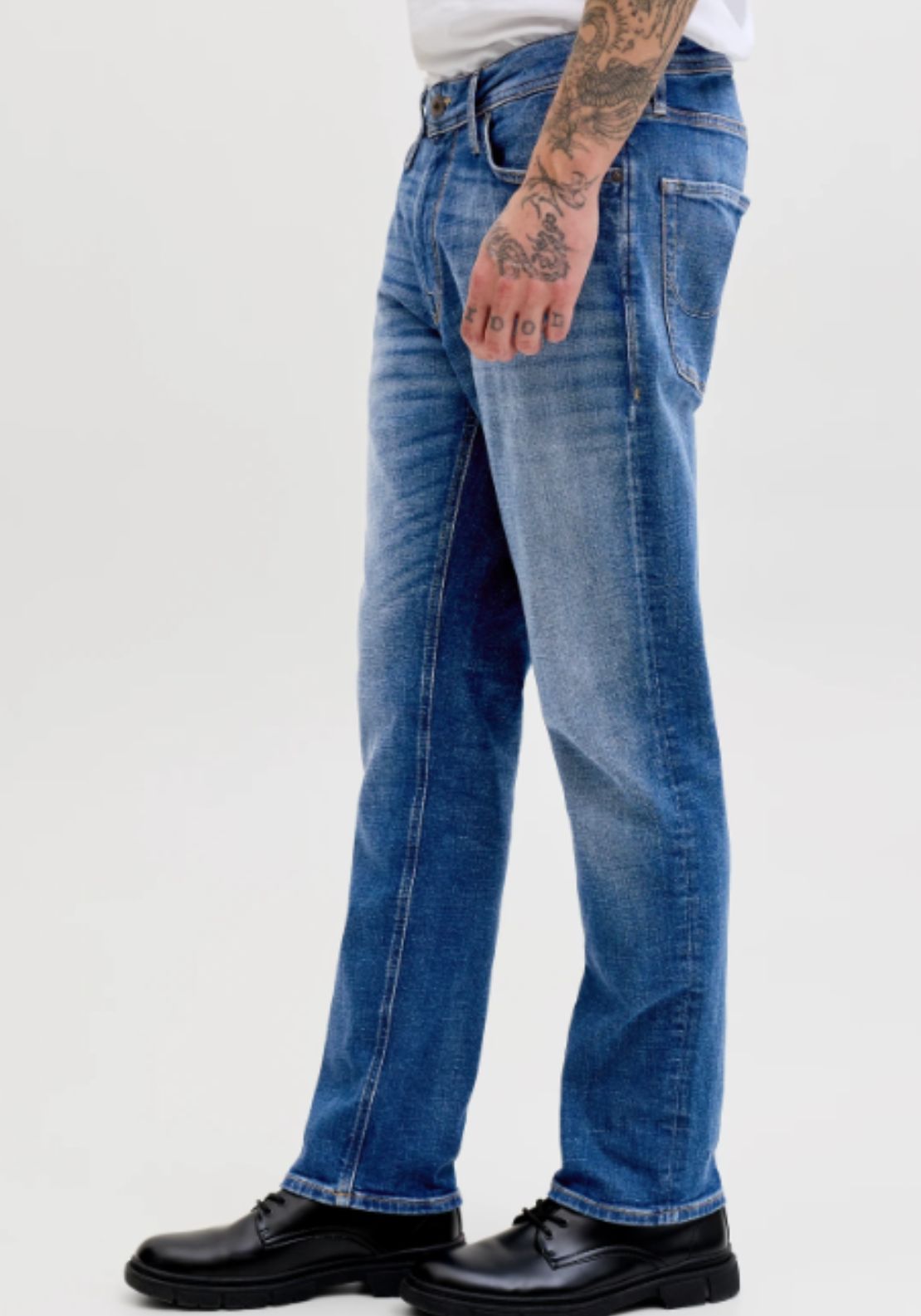 Jack & Jones JJiclark JJorginal JOS 478 Noos Regular Fit Jeans - Blue 3 Shaws Department Stores