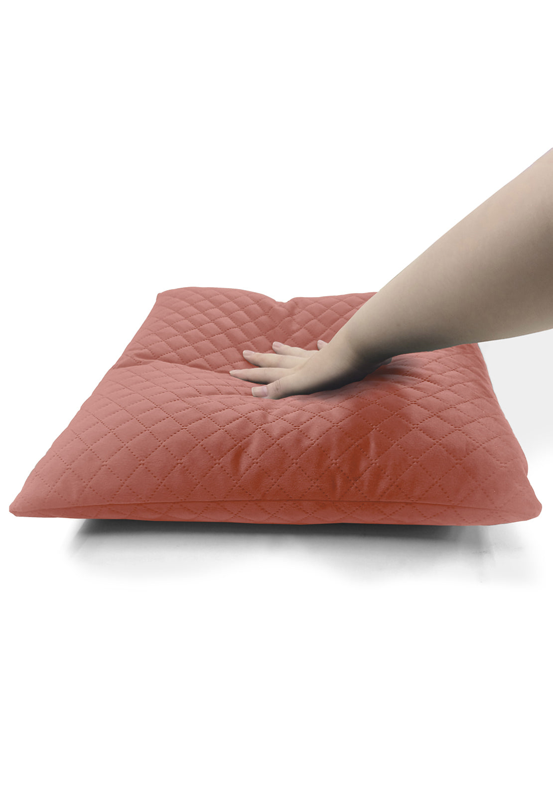 The Home Collection Velvet Pinsonic Cushion - Terracotta 3 Shaws Department Stores