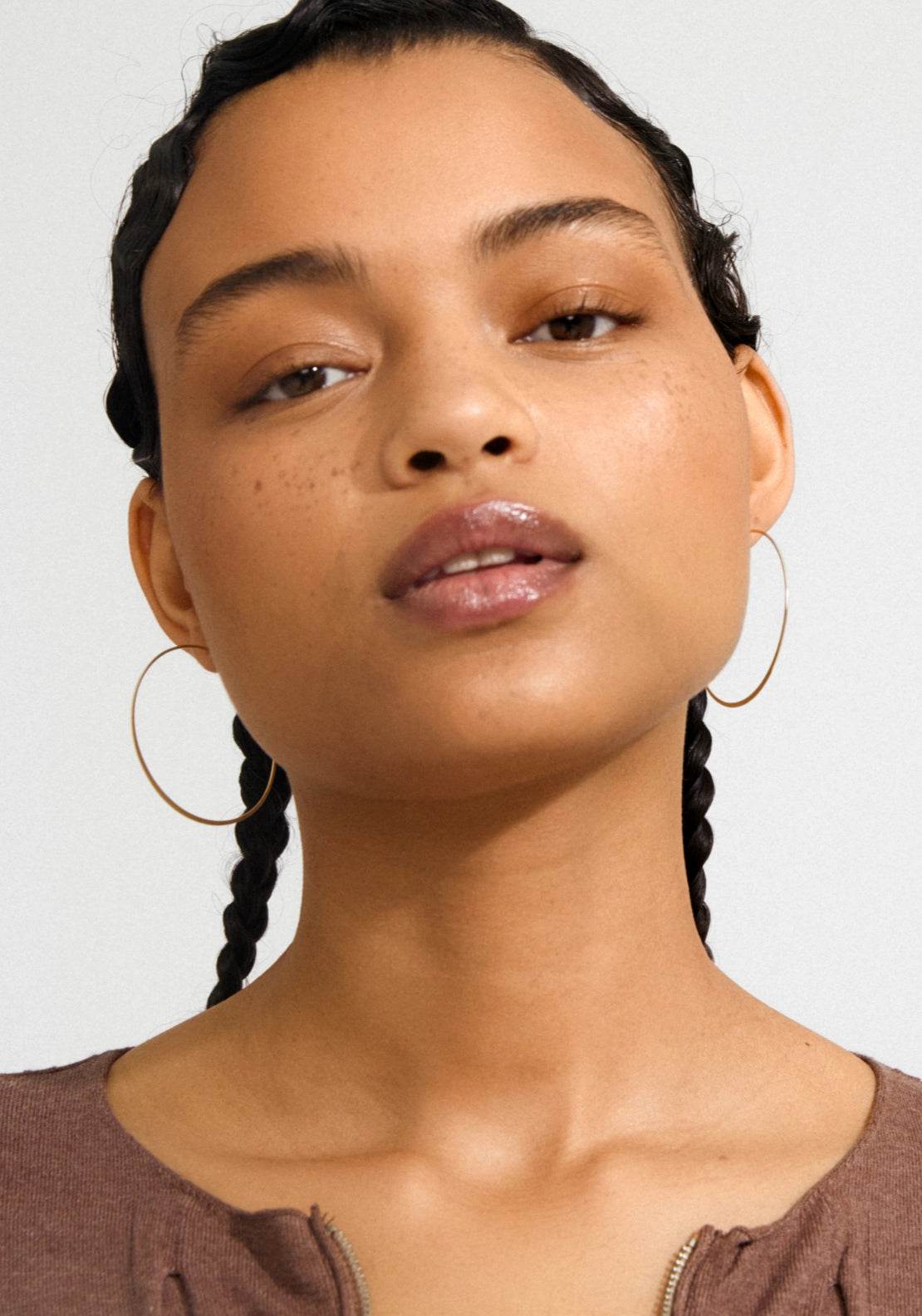 Tilly Gold Plated Large Hoop Earrings - Gold