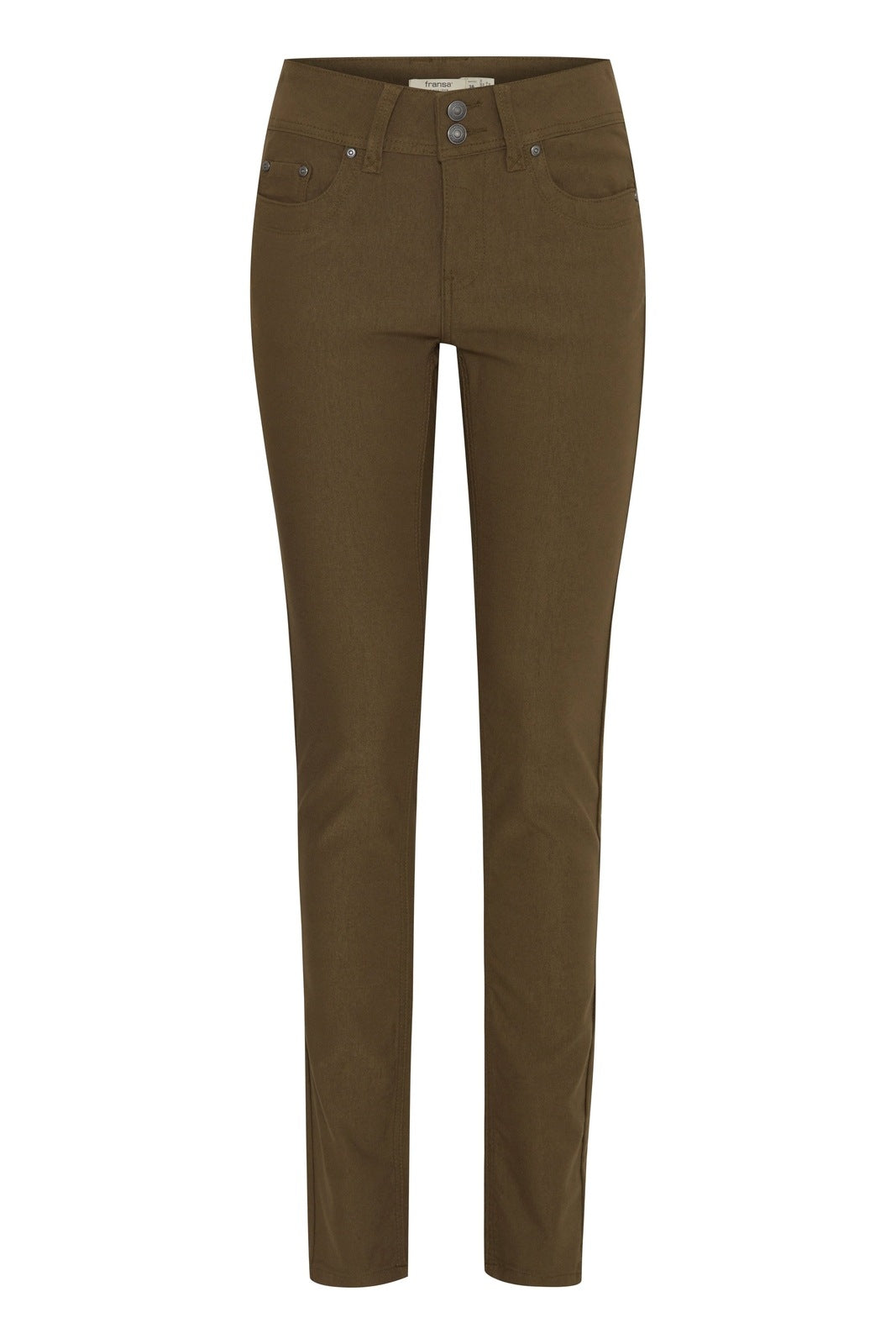 Fransa Casual Slim Fit Trousers - Rain Drum 1 Shaws Department Stores