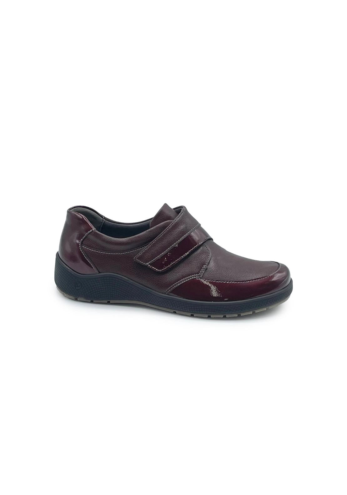 Suave Supportive Velcro Shoe - Wine 2 Shaws Department Stores