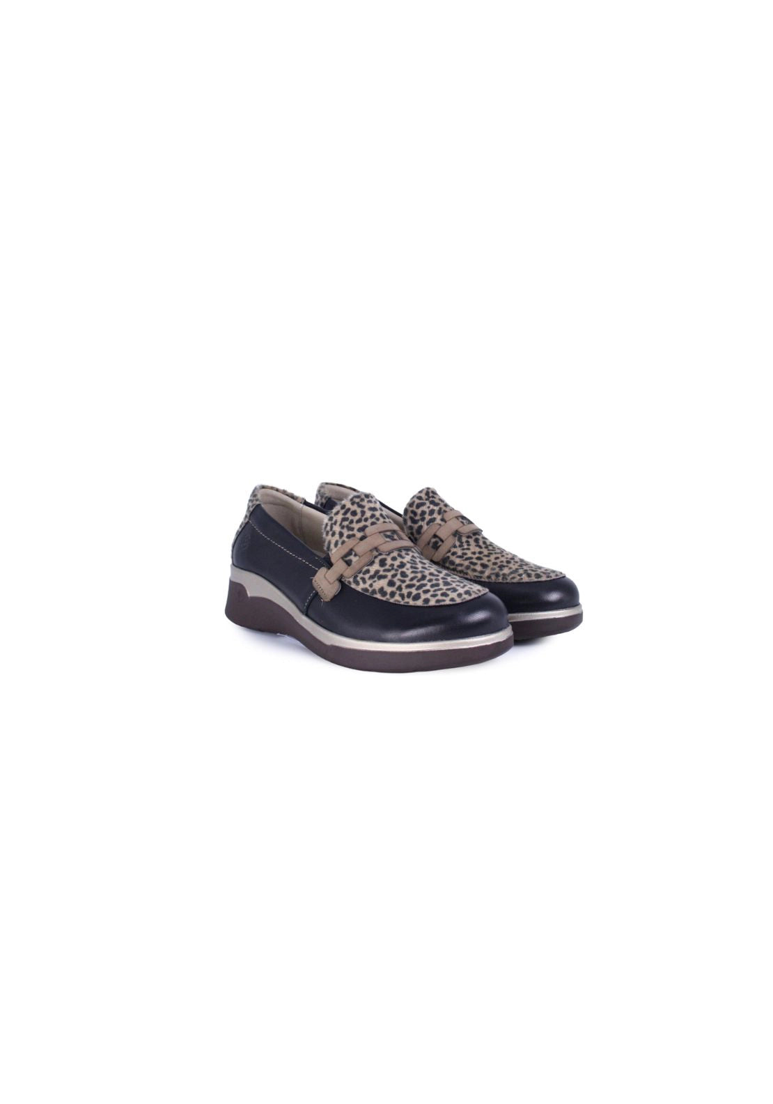 Suave Wedge Loafer - Black Leopard 3 Shaws Department Stores