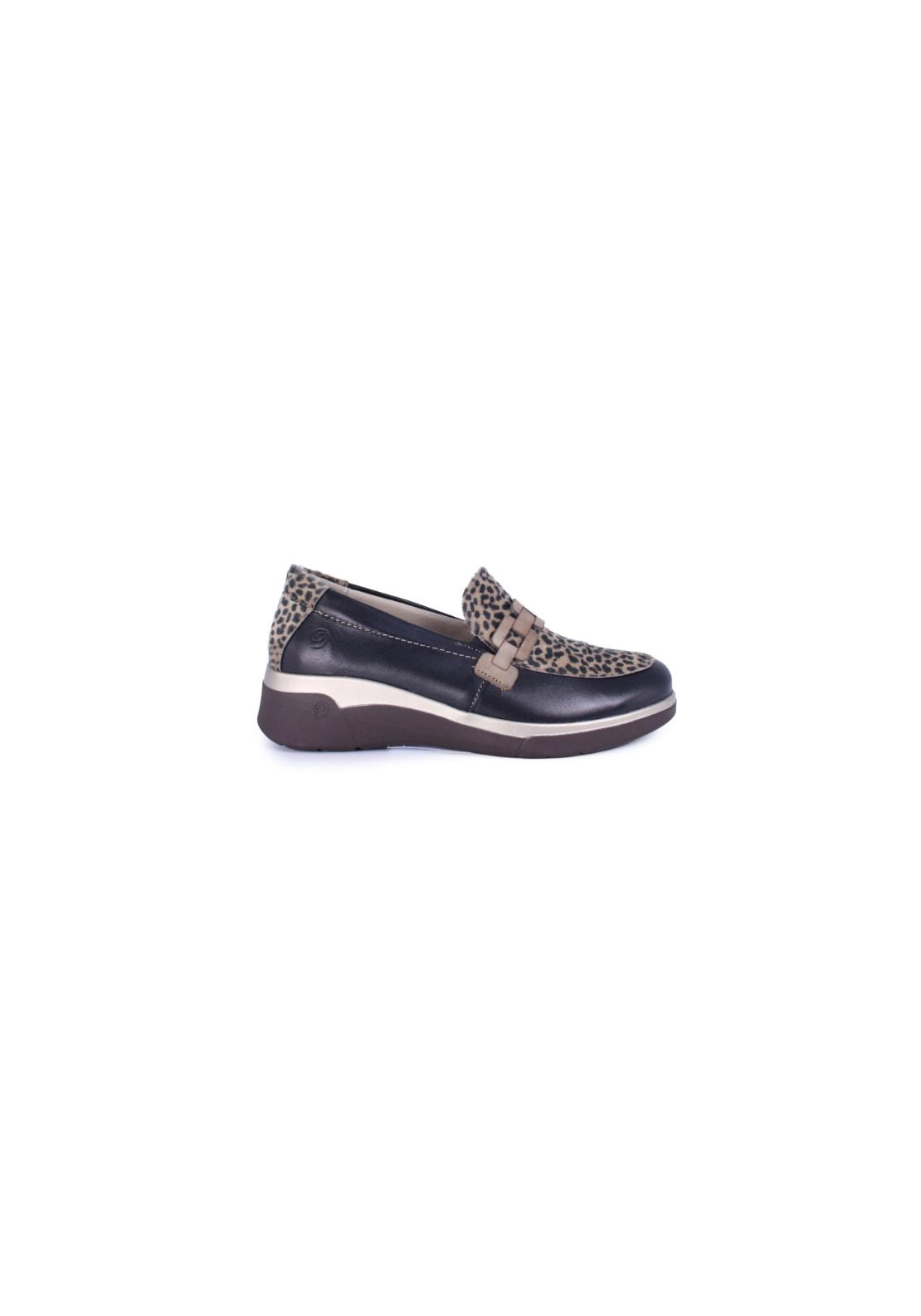 Suave Wedge Loafer - Black Leopard 1 Shaws Department Stores