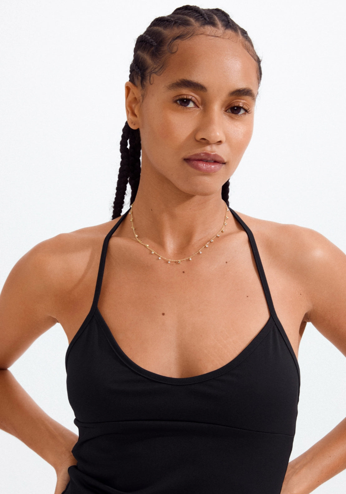 Maja Gold Plated Crystal Drop Necklace - Gold