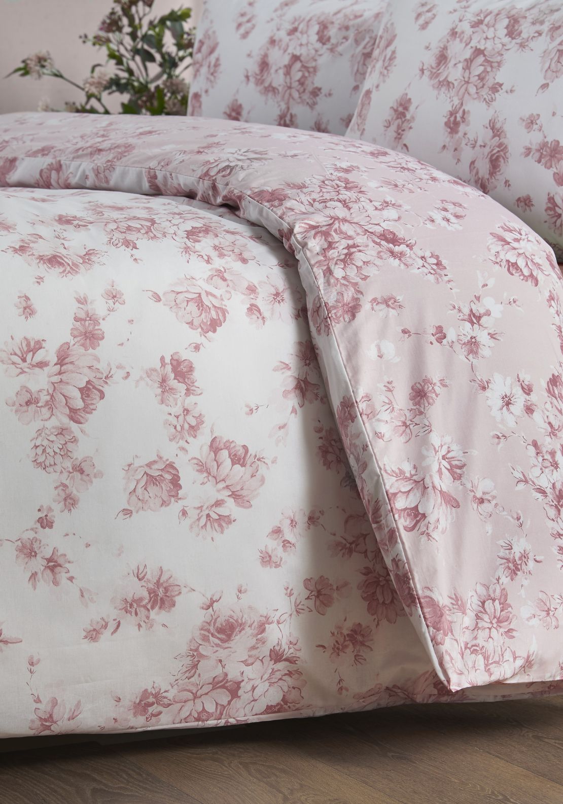 The Home Collection Amelie Floral Toile Duvet Cover Set - Pink 3 Shaws Department Stores