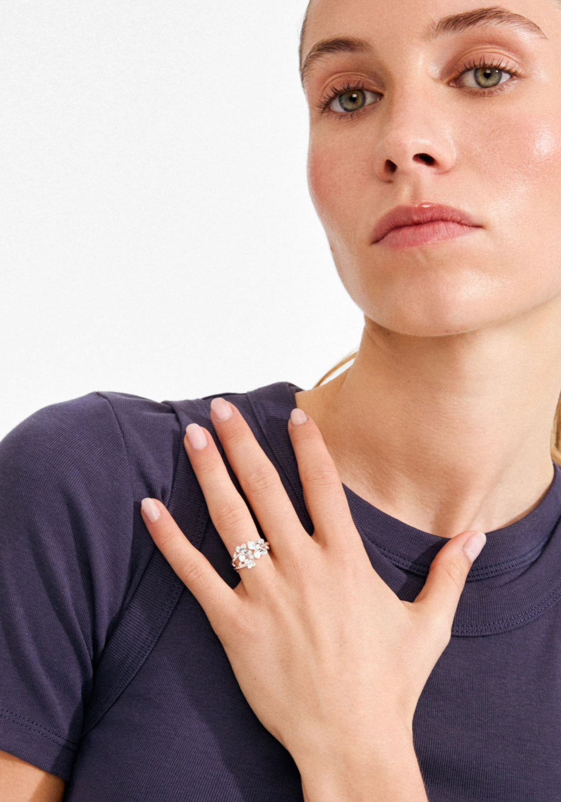 Ajani Silver Plated Ring - Silver