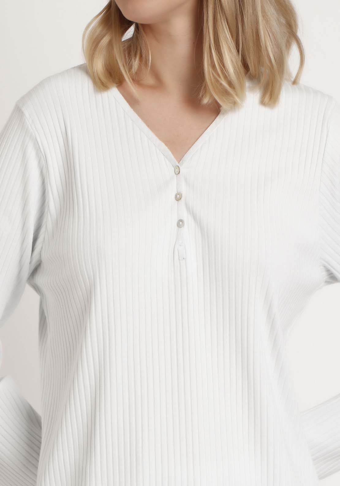 Admas Plain Top Pj Set - Blue 2 Shaws Department Stores