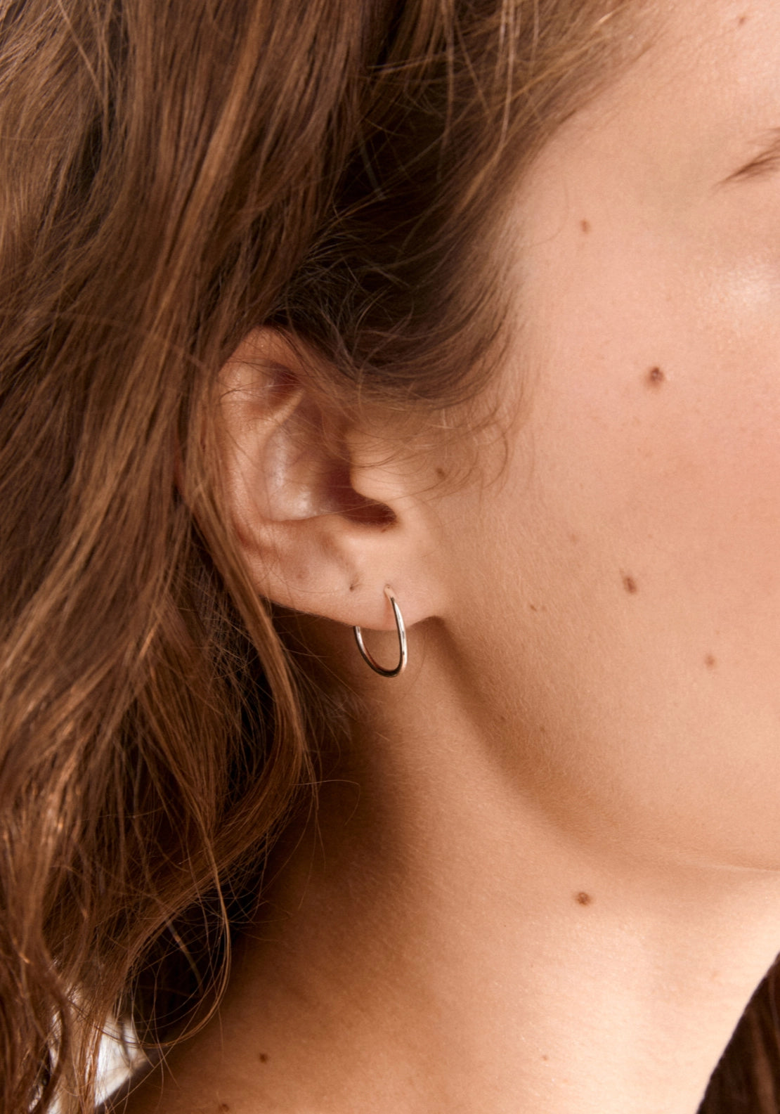 Sanne Silver Plated Mini Hoop Earrings - Silver