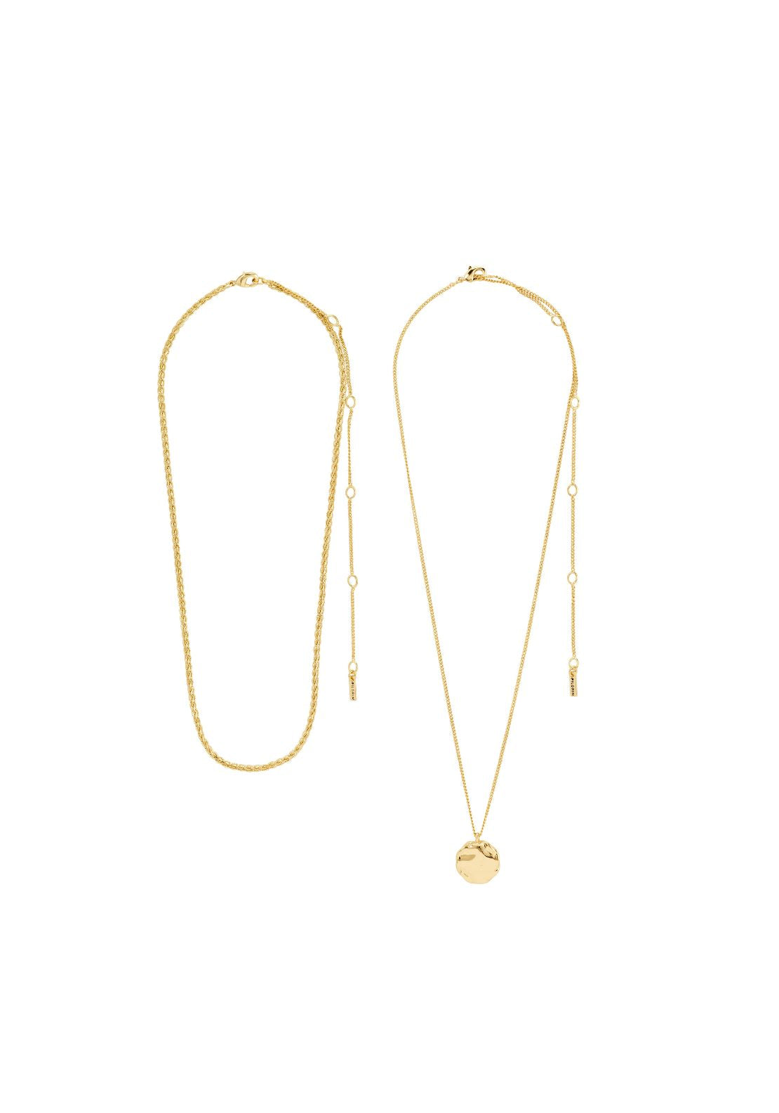 Declan Gold Plated 2 In 1 Necklace Set - Gold
