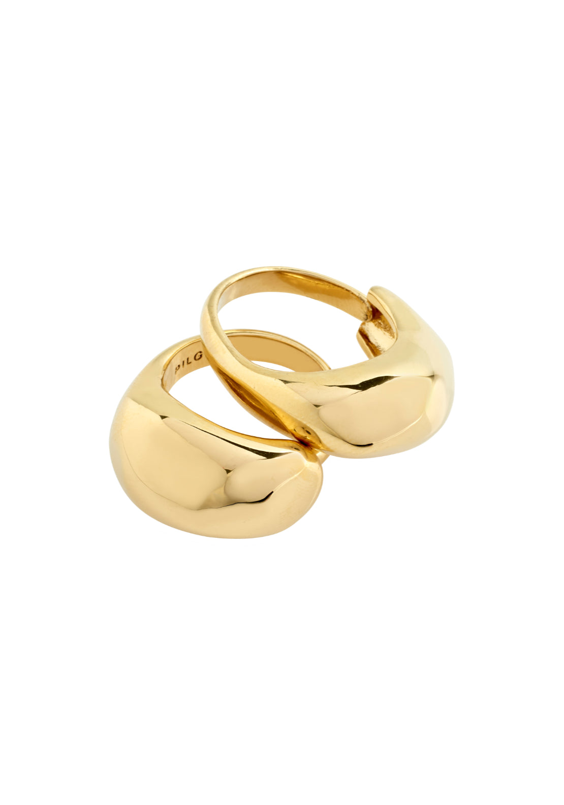 Harrison Gold Plated 2 In 1 Ring Set - Gold