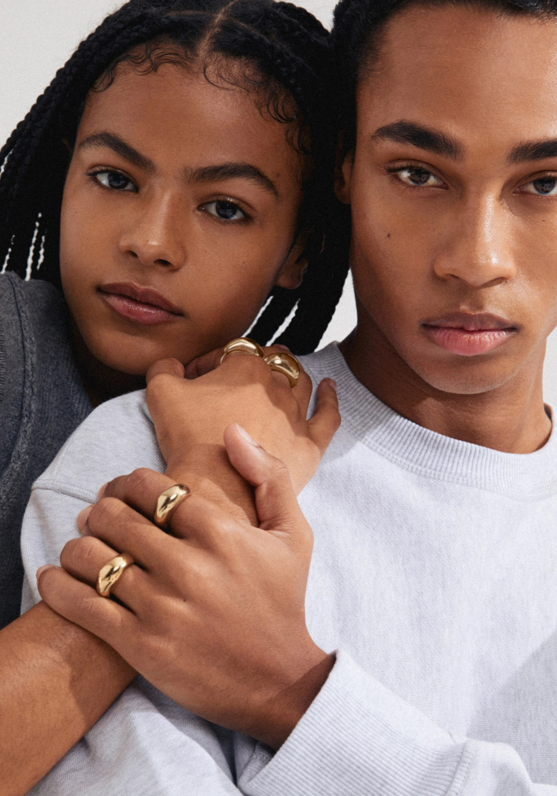 Harrison Gold Plated 2 In 1 Ring Set - Gold