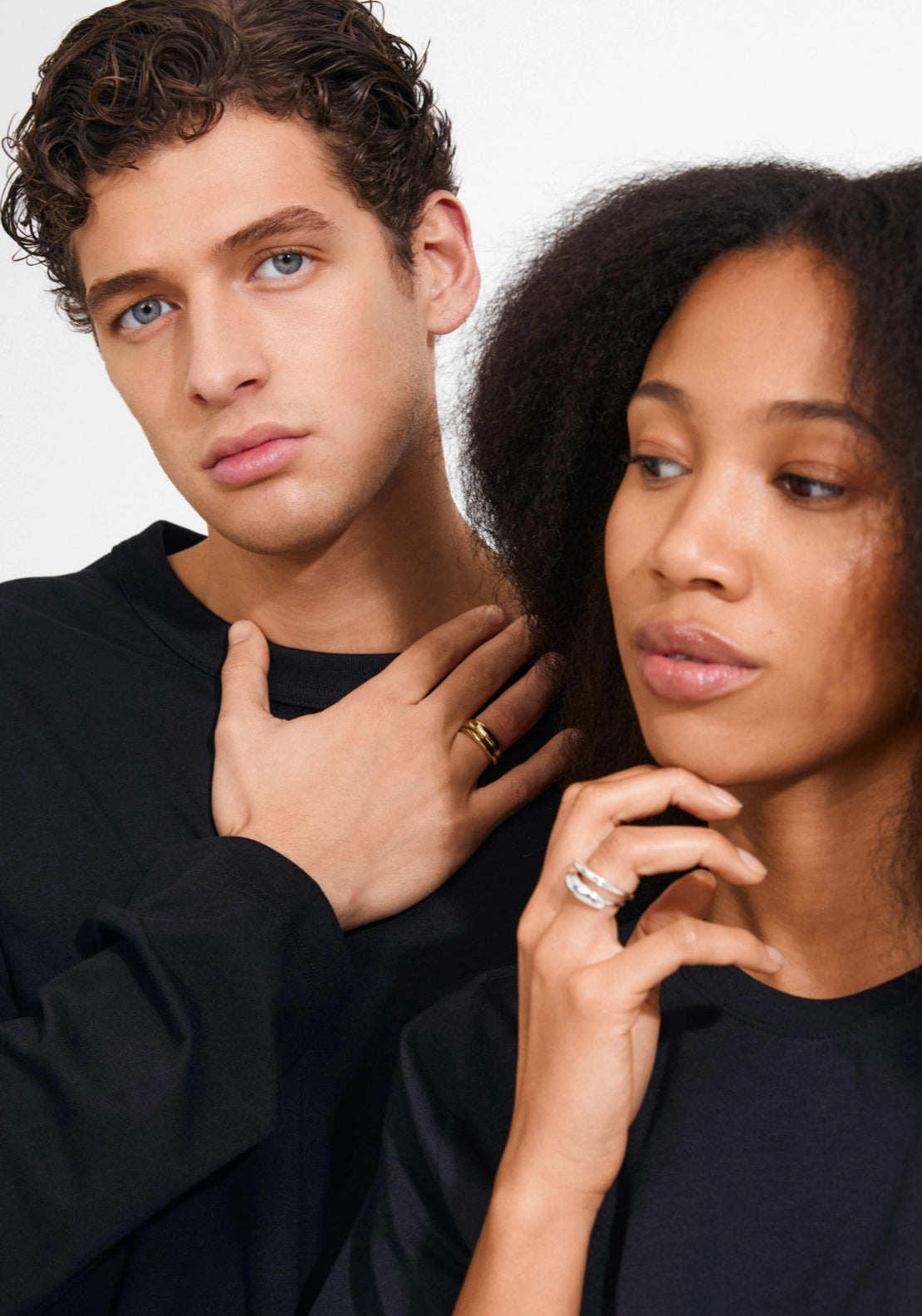 Kaisyn Gold Plated 2 In 1 Ring Set - Gold