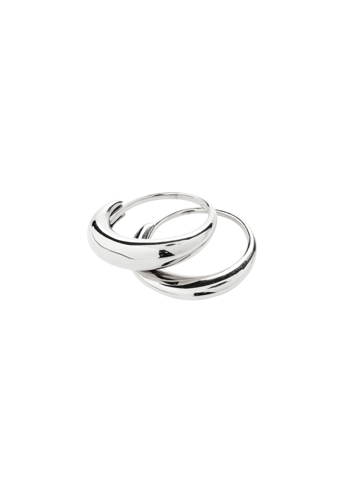 Kaisyn Silver Plated 2 In 1 Ring Set - Silver