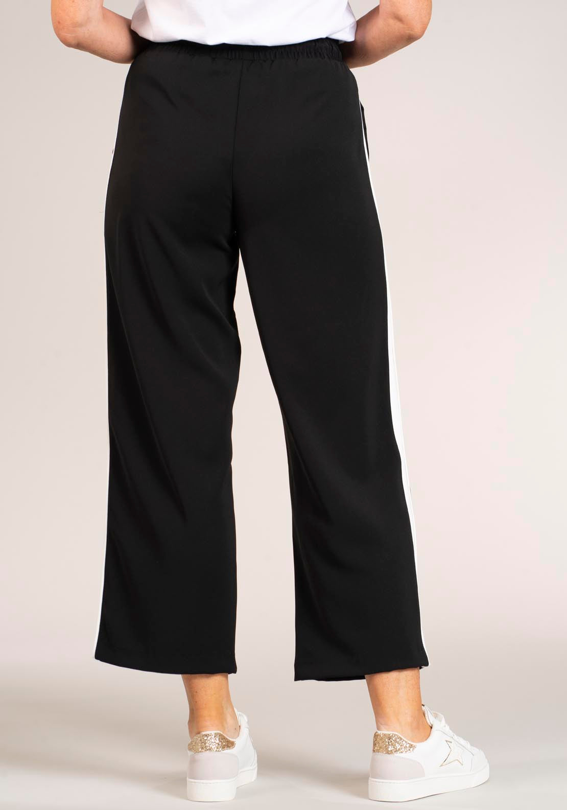 Naoise Wide Leg Tape Trouser - Black 5 Shaws Department Stores