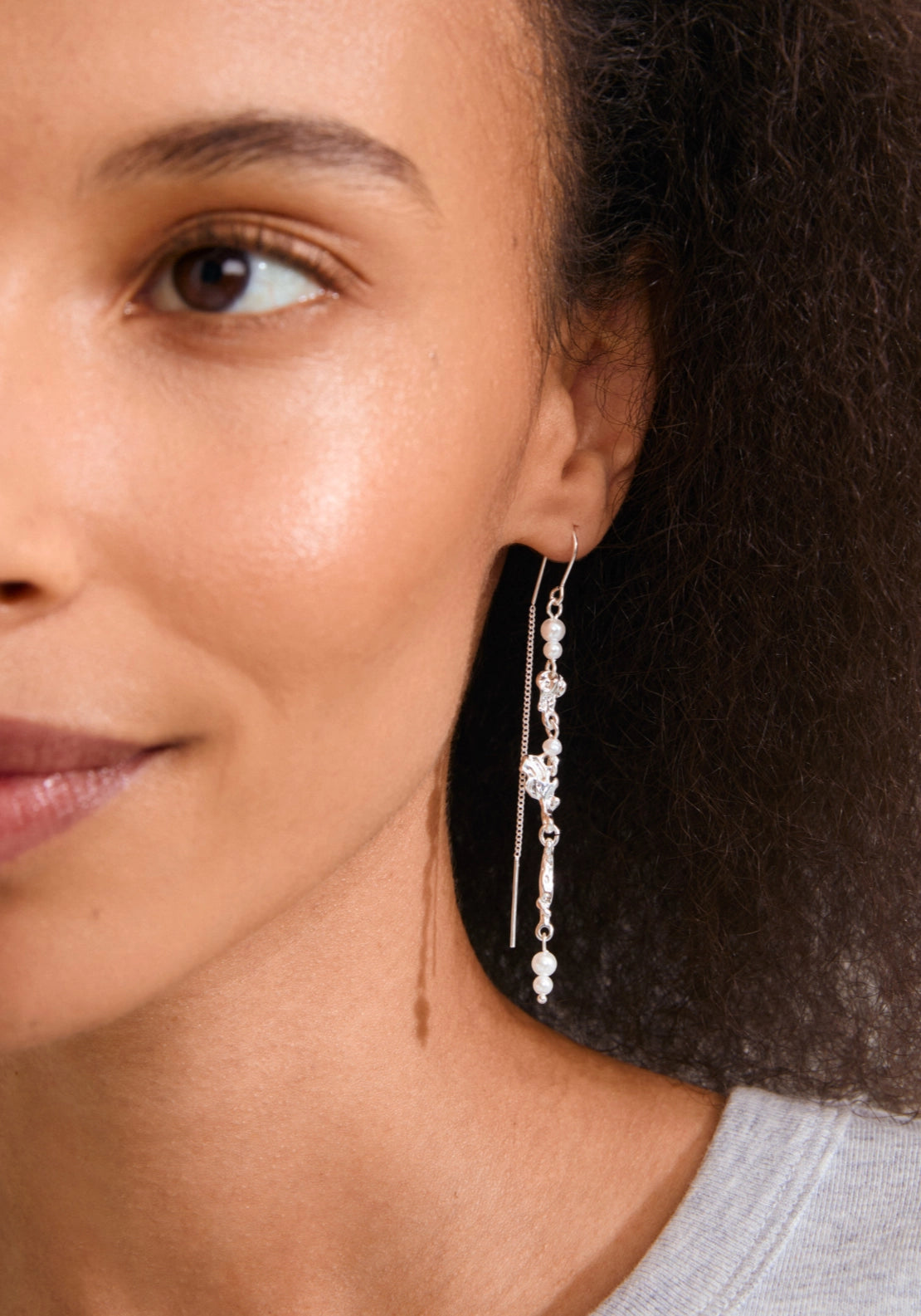 Sloan Silver Plated Chain Earrings - Silver