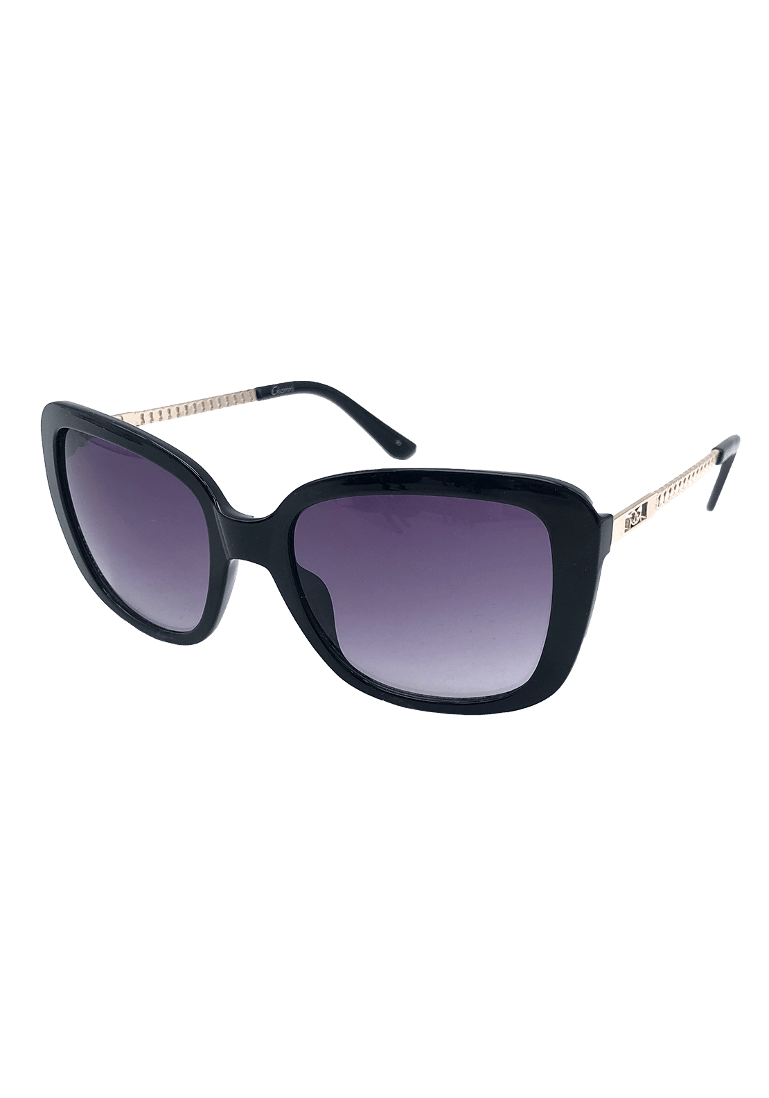 Gionni Medium Plastic Sunglasses with metal Arm Cut Out Double G Logo-Smoke Grad 1 Shaws Department Stores