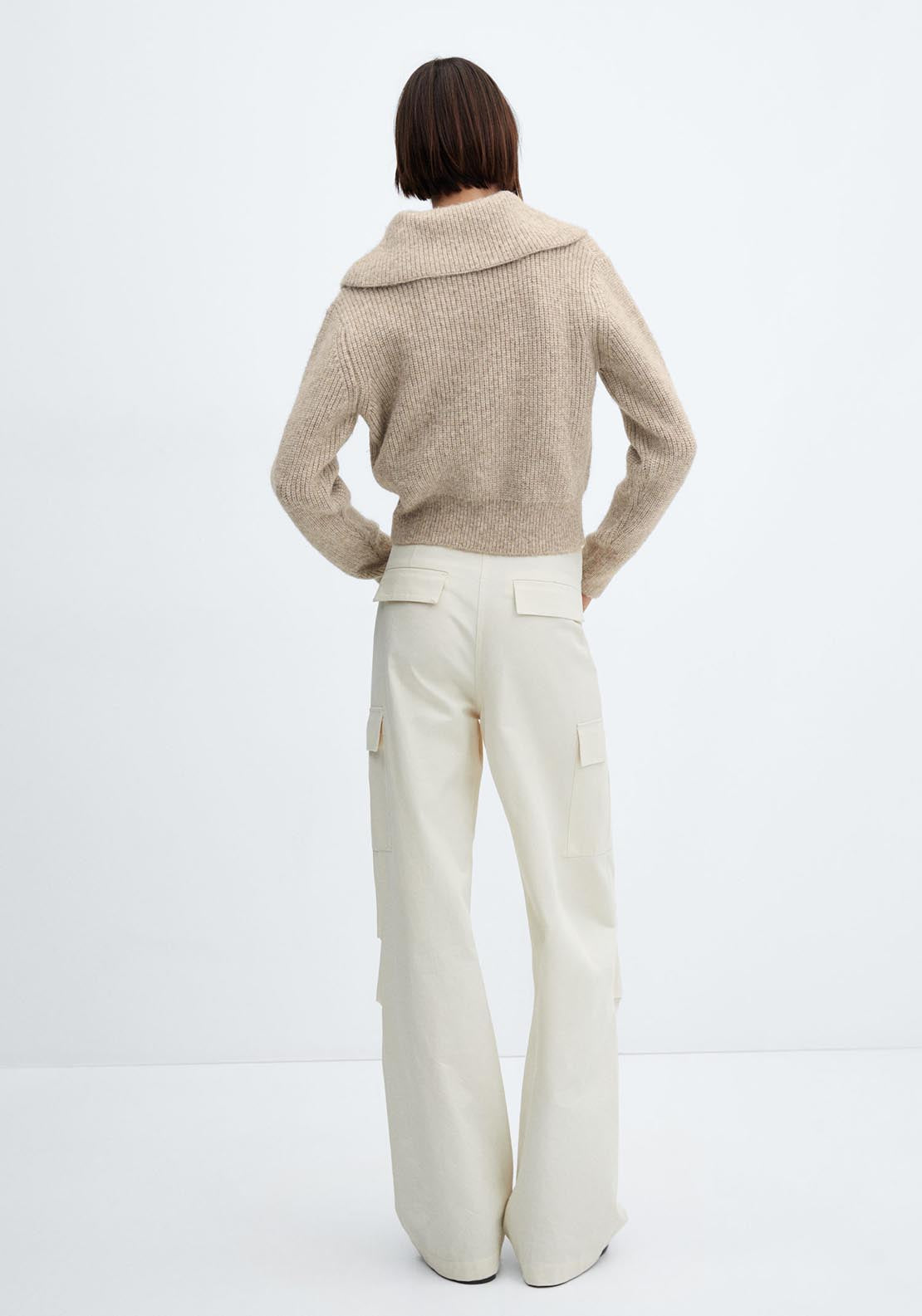 Mango Camp-collar knit sweater 3 Shaws Department Stores