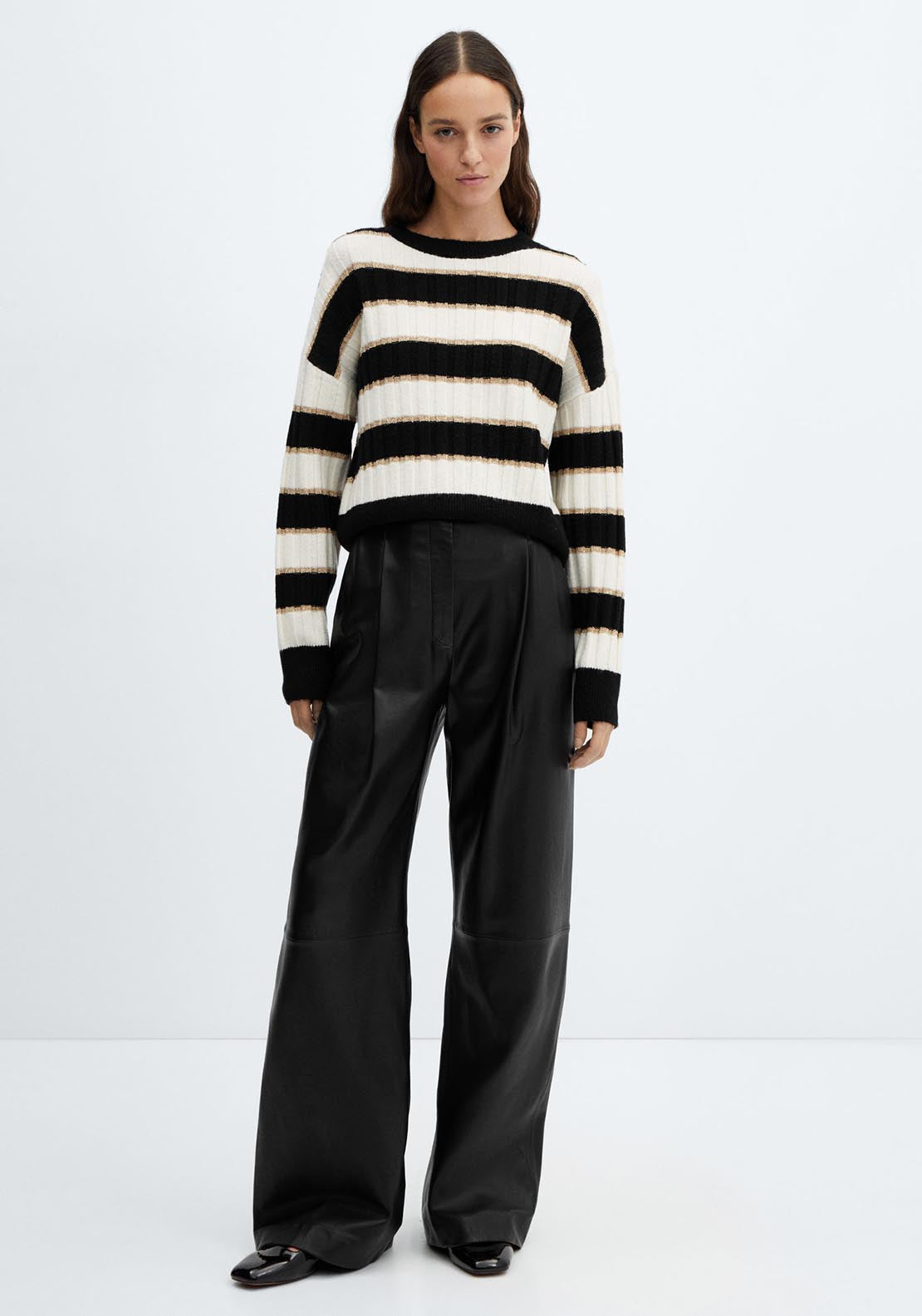 Mango Lurex details striped sweater 2 Shaws Department Stores