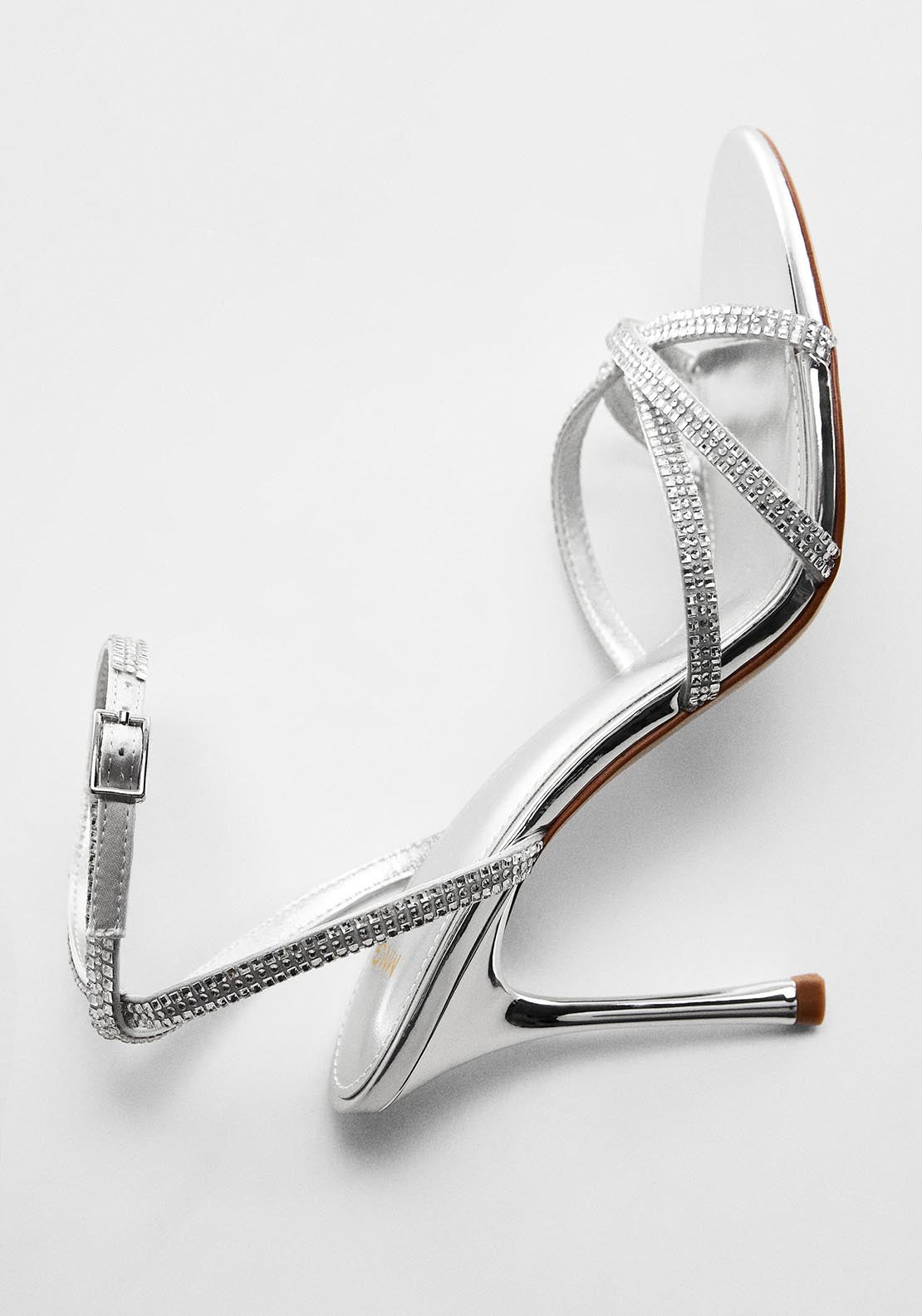 Mango Strap rhinestone sandals 2 Shaws Department Stores