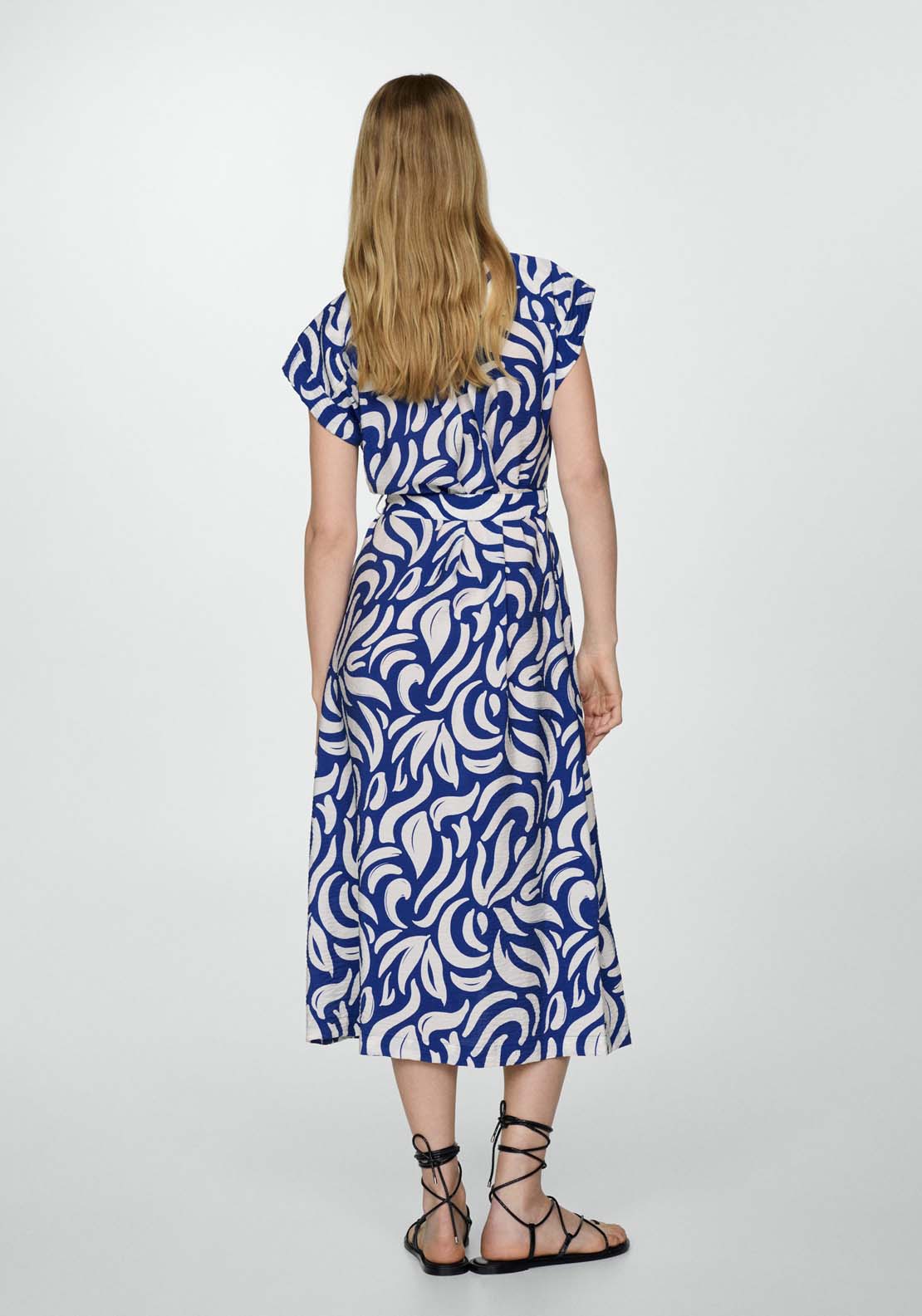 Mango Shirt dress with bow texture 4 Shaws Department Stores