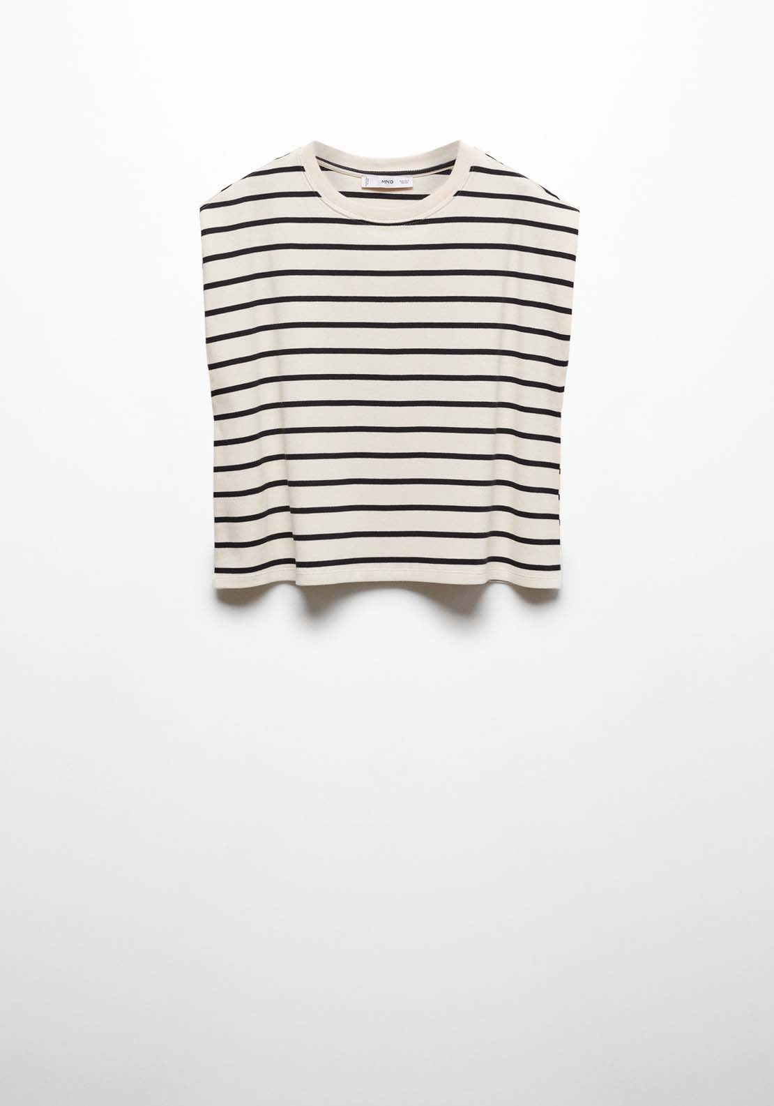 Mango Shoulder pad stripped t-shirt 6 Shaws Department Stores