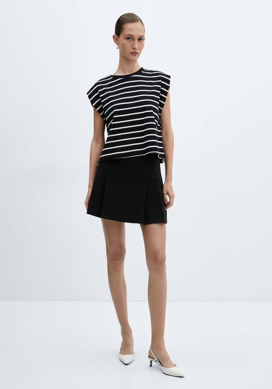 Mango Shoulder pad stripped t-shirt 4 Shaws Department Stores