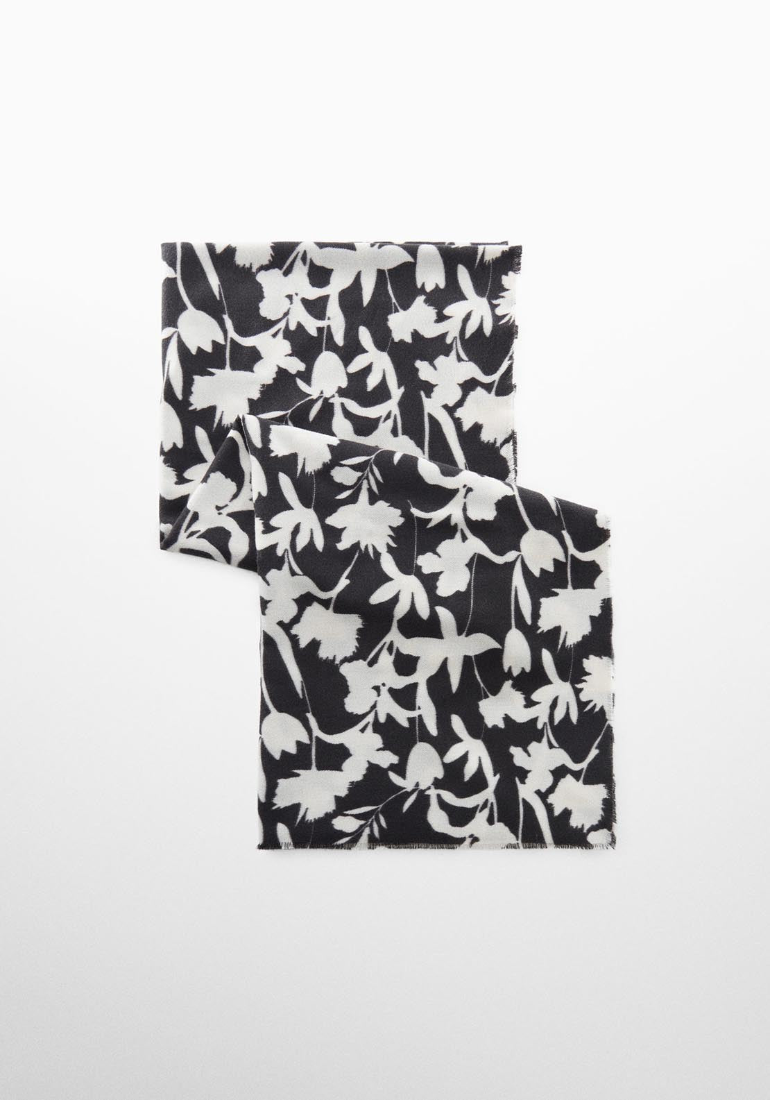 Mango Floral print scarf 1 Shaws Department Stores