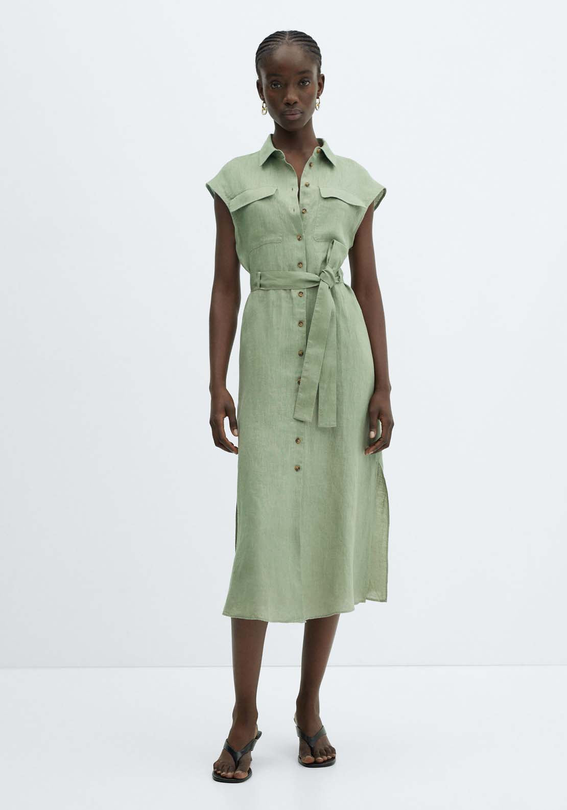 100% linen shirty dress 100% linen shirty dress