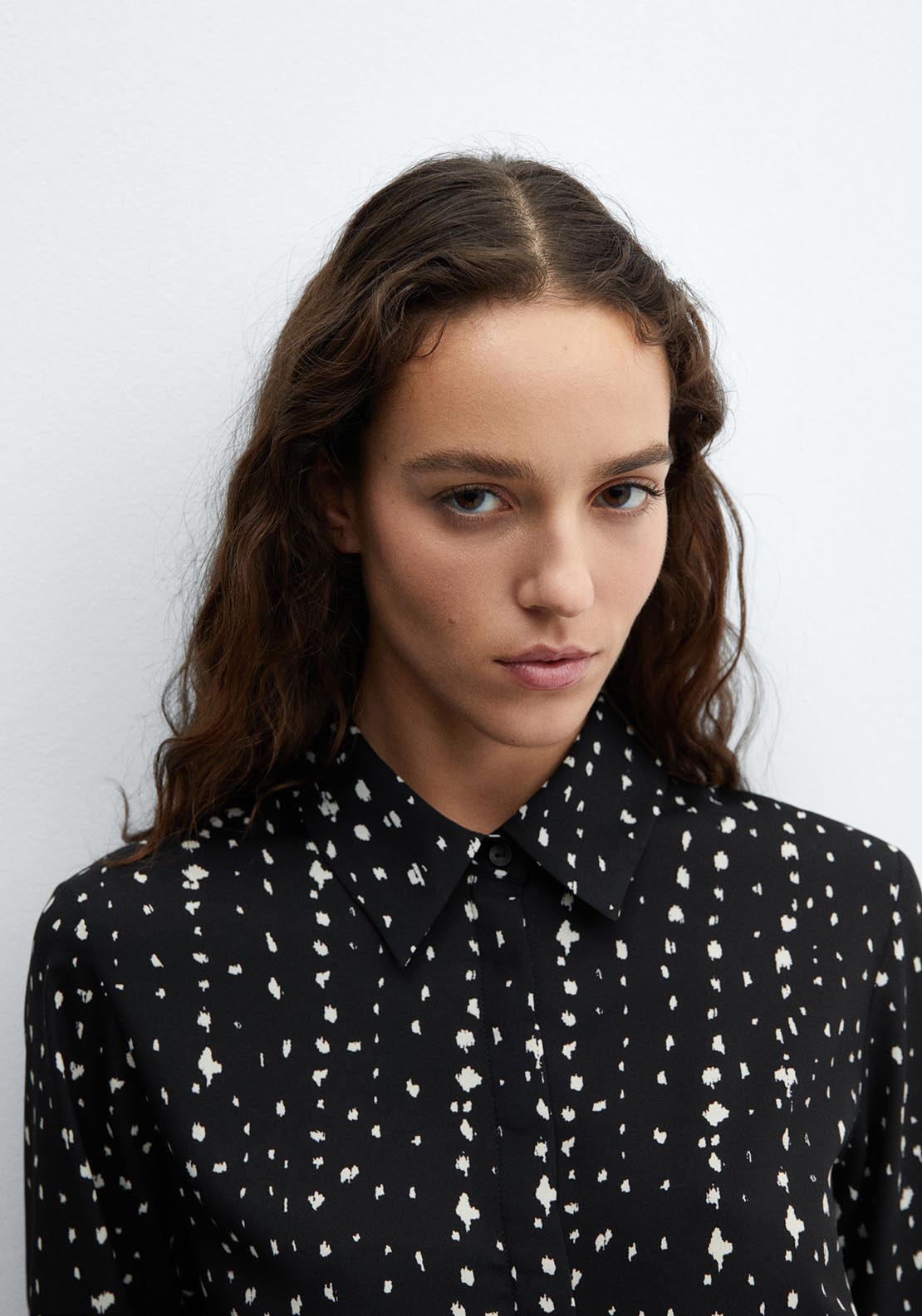 Mango Buttoned flowy shirt 4 Shaws Department Stores