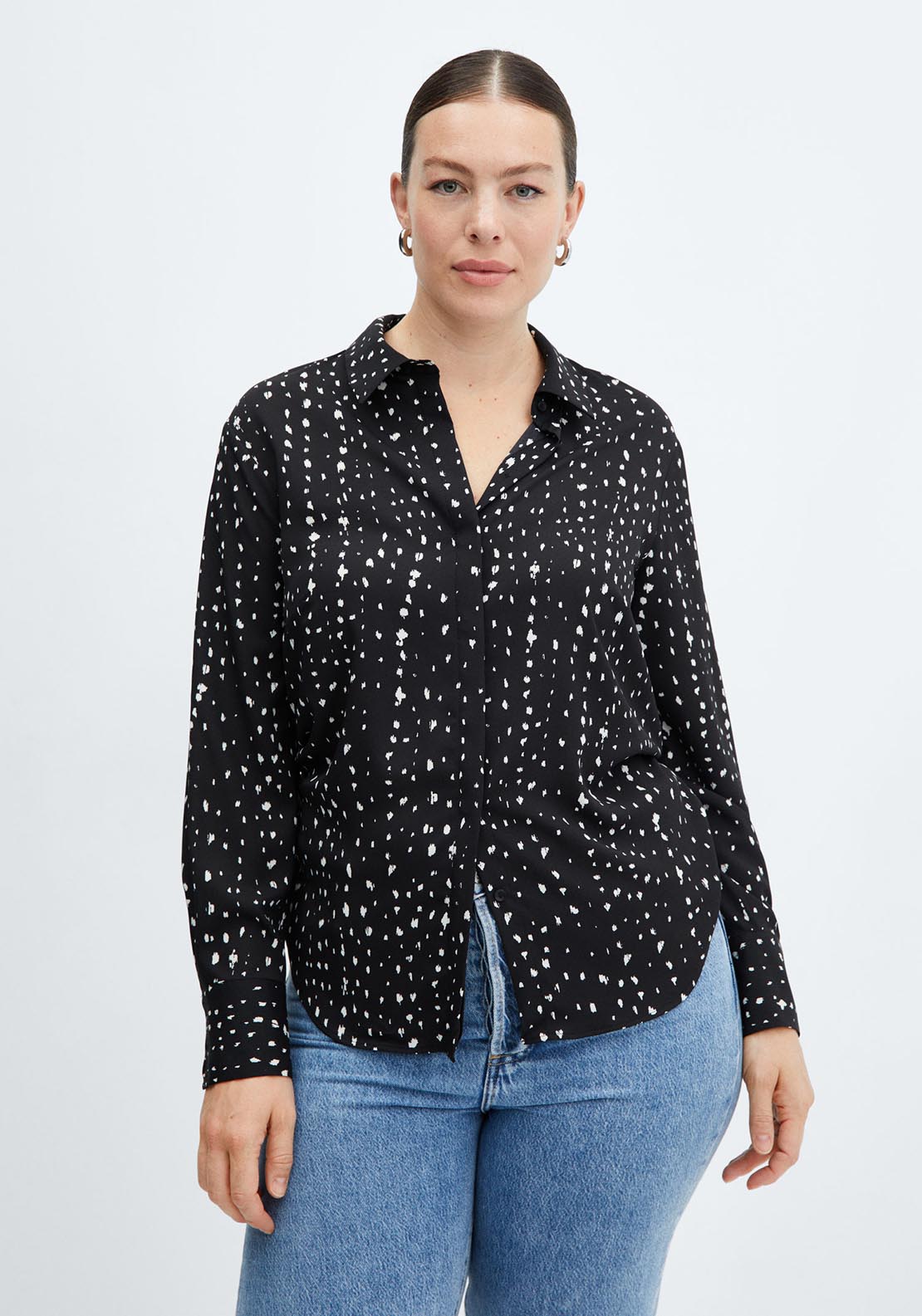 Mango Buttoned flowy shirt 5 Shaws Department Stores