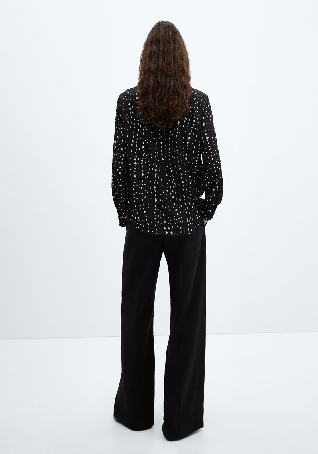 Mango Buttoned flowy shirt 3 Shaws Department Stores