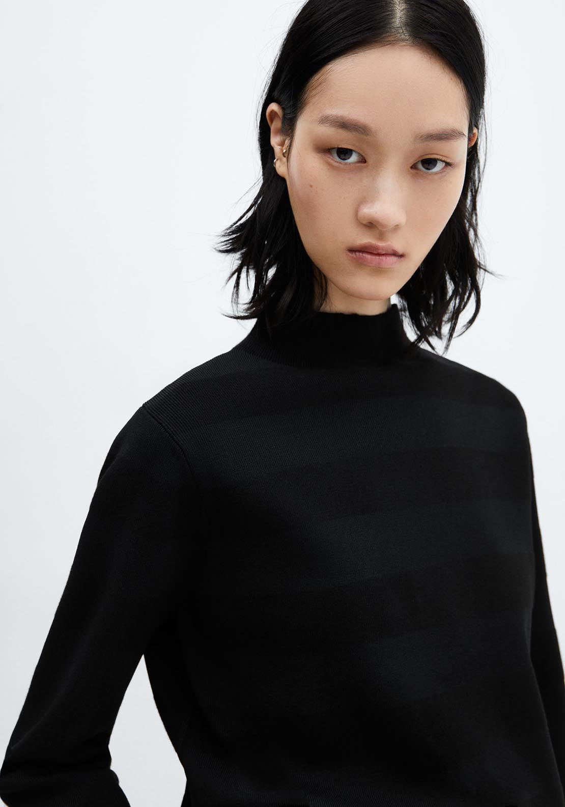 Mango High collar sweater 2 Shaws Department Stores