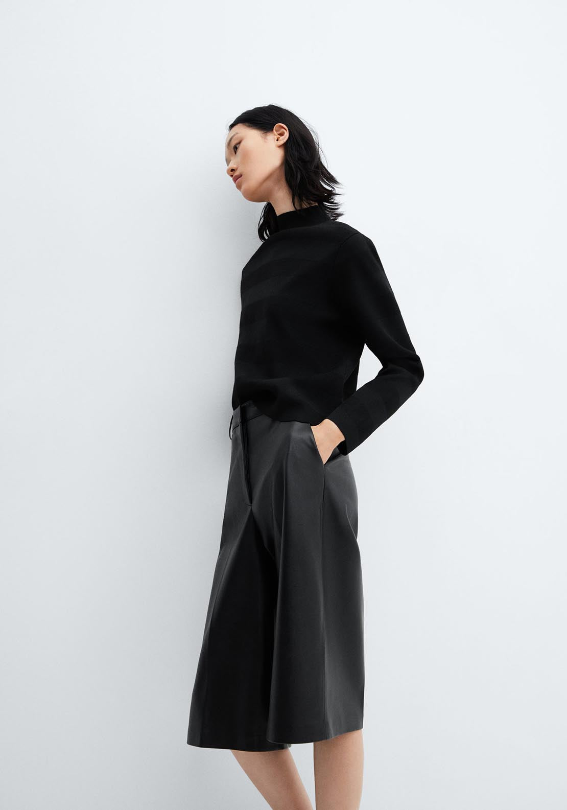 Mango High collar sweater 5 Shaws Department Stores