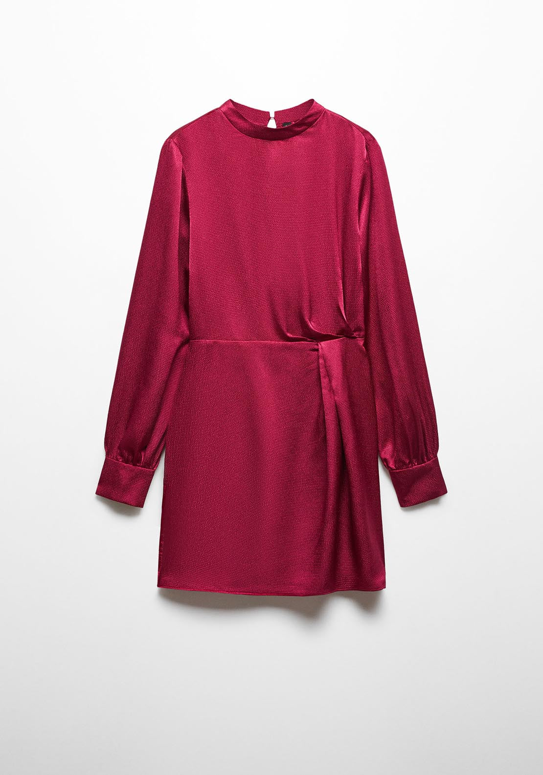 Mango Puffed sleeves satin dress 7 Shaws Department Stores