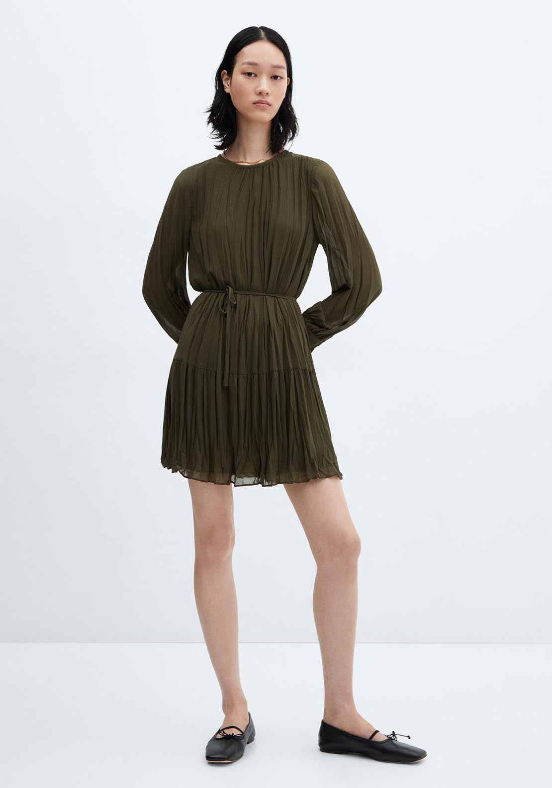 Mango Pleated short dress 2 Shaws Department Stores