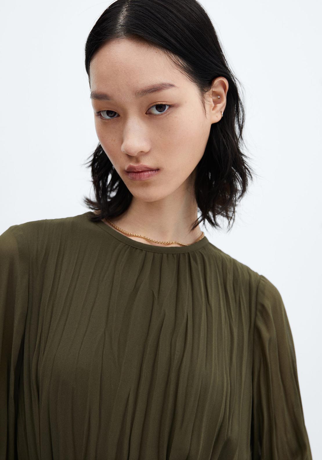 Mango Pleated short dress 4 Shaws Department Stores