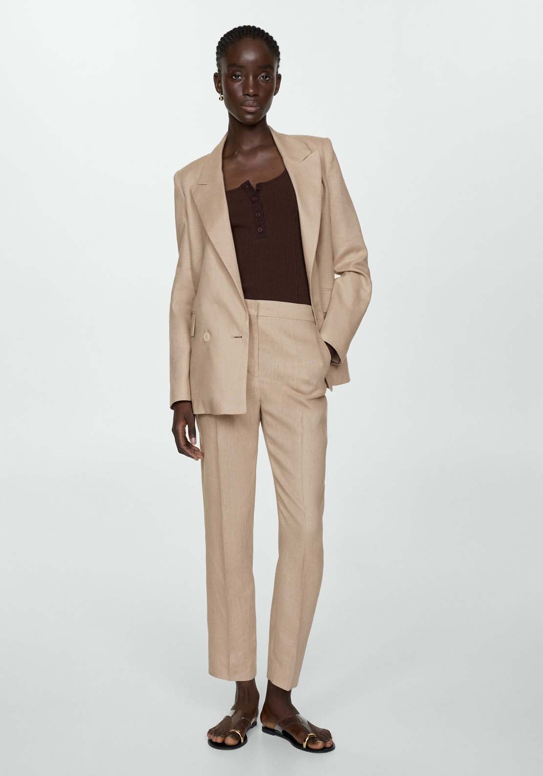 Mango 100% linen trousers 2 Shaws Department Stores
