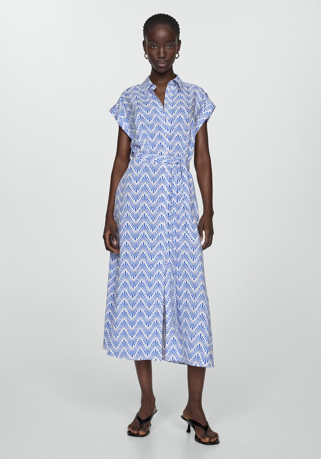 Mango Bow shirt dress 1 Shaws Department Stores
