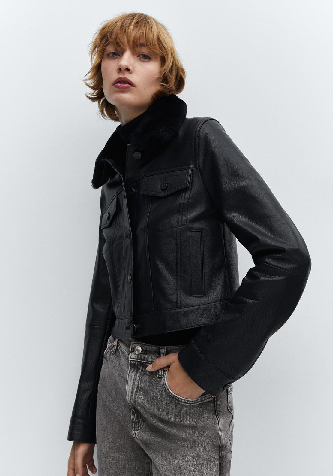 Mango Slim cropped jeans 6 Shaws Department Stores