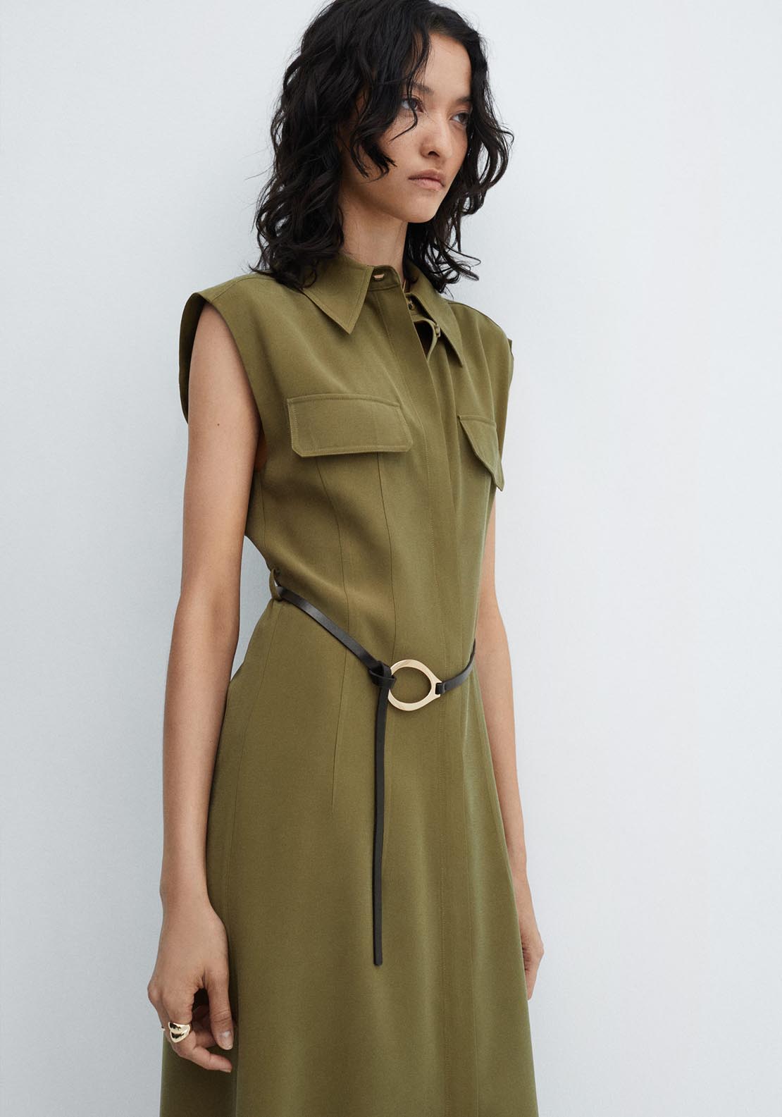 Mango Belt shirt dress 3 Shaws Department Stores