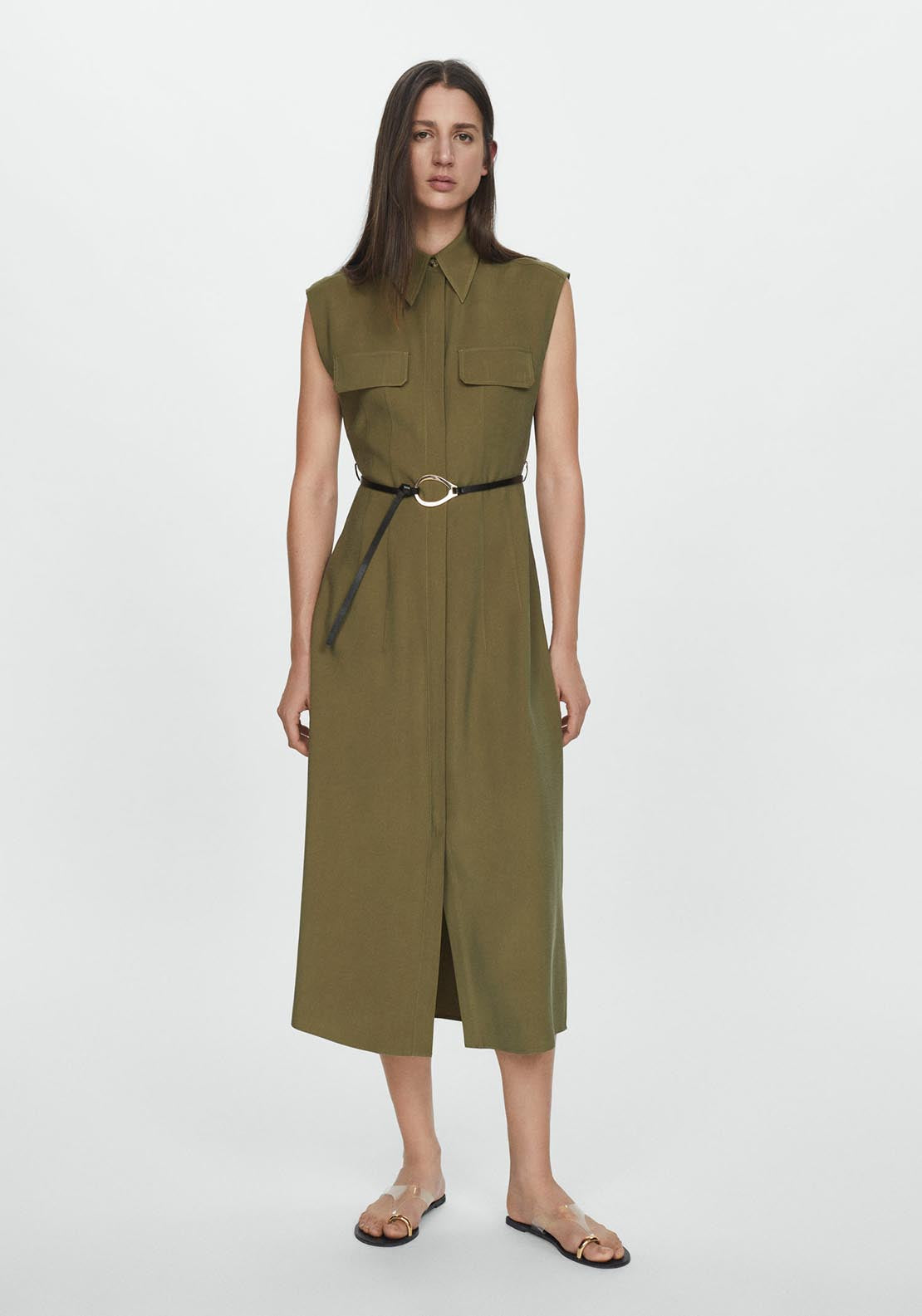 Mango Belt shirt dress 1 Shaws Department Stores