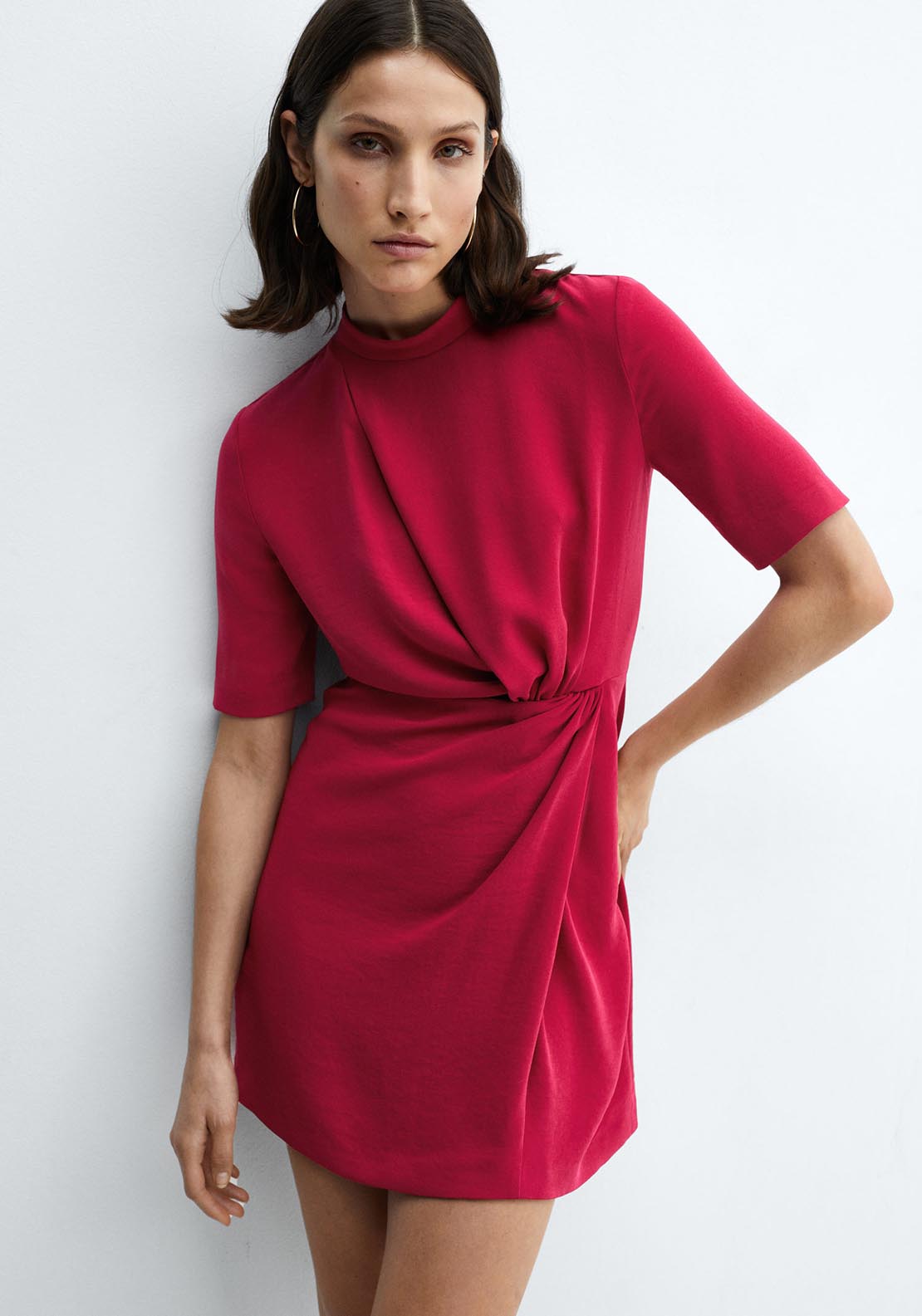 Mango Draped detail dress 2 Shaws Department Stores
