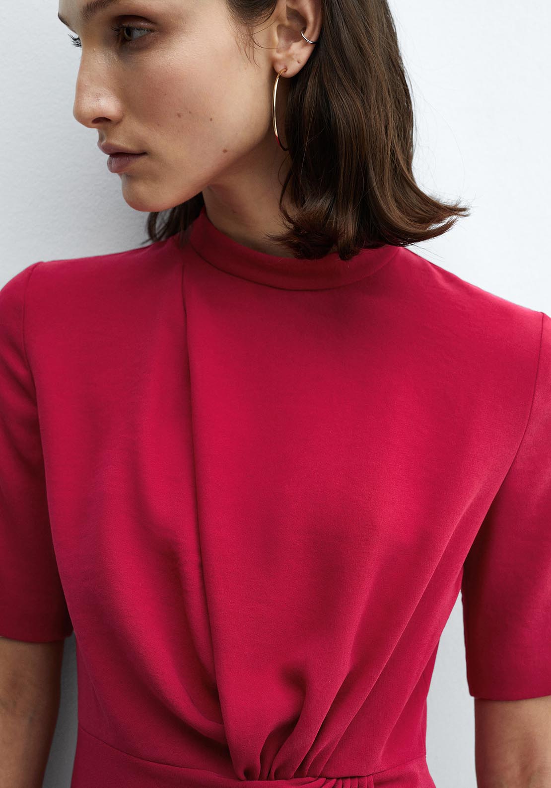 Mango Draped detail dress 3 Shaws Department Stores
